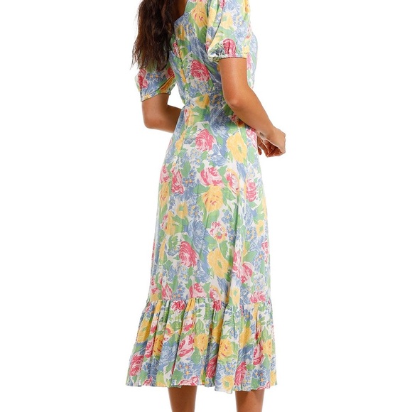 NWT faithful the brand Gabriela midi dress in traina floral print - Picture 4 of 8